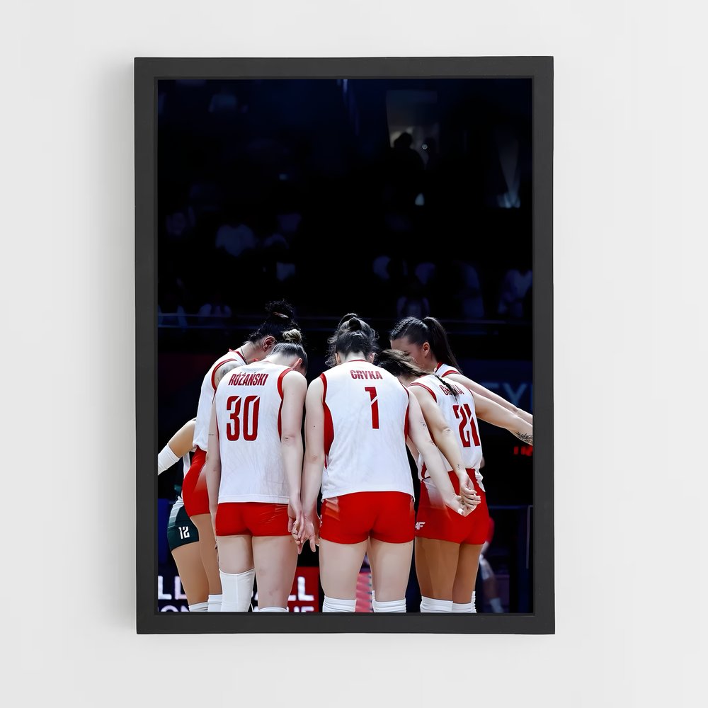 Poster L'Équipe en Tension – affiche Volleyball (vue 2)